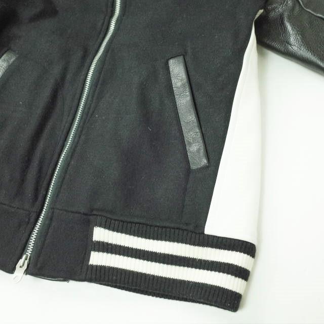 METAPHORE メタファー Leather Stadium Jacket ウール x レザー スタジャン MET-13A00 2 ブラック スタジアムジャンパー ジャケット g7111 |  | 03