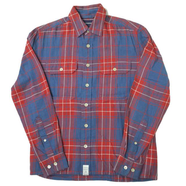 DESCENDANT ディセンダント 日本製 MILPITAS CHECK LS SHIRT ミルピタス マドラスチェックシャツ 1 RED/BLUE 長袖 CPO トップス g7181 | 