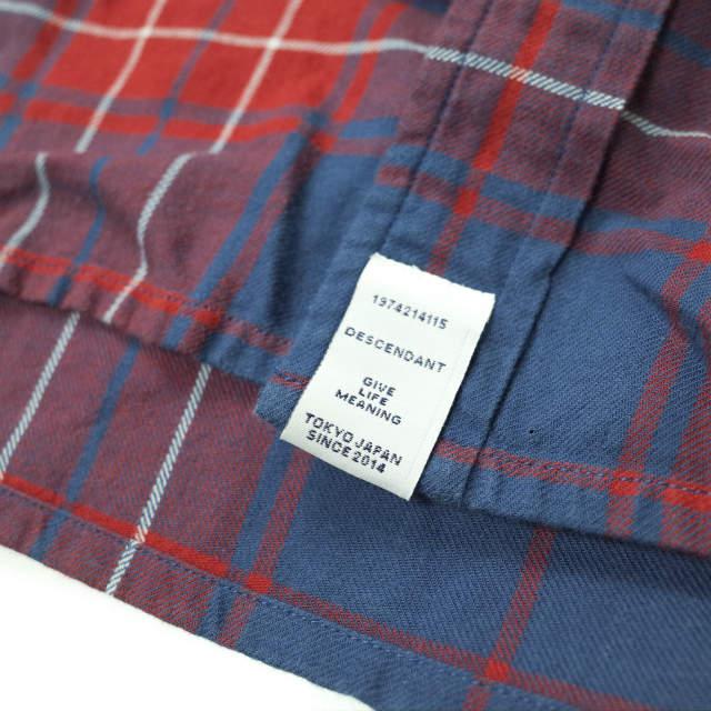 DESCENDANT ディセンダント 日本製 MILPITAS CHECK LS SHIRT ミルピタス マドラスチェックシャツ 1 RED/BLUE 長袖 CPO トップス g7181 |  | 03