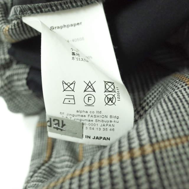 Graphpaper グラフペーパー GLENCHECK WOOL WIDE COOK PANTS Graphpaper グラフペーパー GLENCHECK WOOL WIDE COOK PANTS