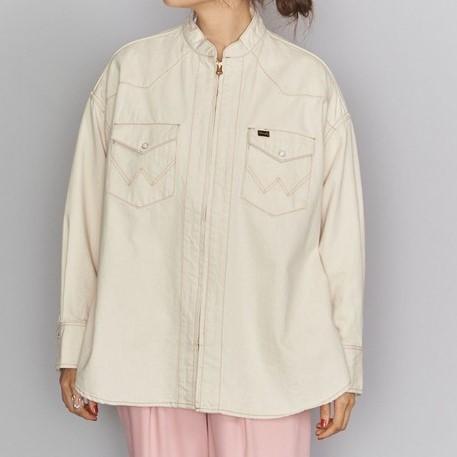 Wrangler x BEAUTY＆YOUTH ラングラー ビューティーアンドユース 別注 オーバーサイズ デニムシャツ WS9234 OFF WHITE ウエスタン g7282｜looponline｜03