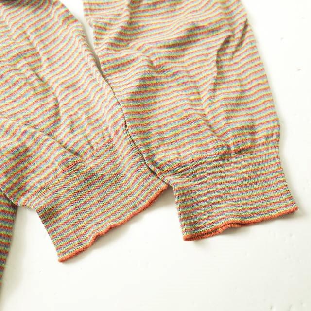 新品 LOEWE x Paula's Ibiza ロエベ 19AW 別注 PAULA NET SWEATER マルチボーダーフリンジクルーネックニット H3299250SM M セーター g7368 |  | 06