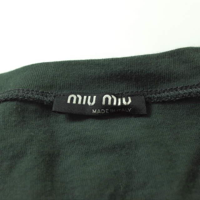 MIU MIU ミュウミュウ イタリア製 ステッチストライプ ロングスリーブTシャツ M グリーン 長袖 miumiu トップス g7413 |  | 02