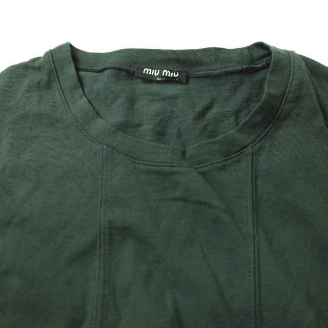 MIU MIU ミュウミュウ イタリア製 ステッチストライプ ロングスリーブTシャツ M グリーン 長袖 miumiu トップス g7413 |  | 03