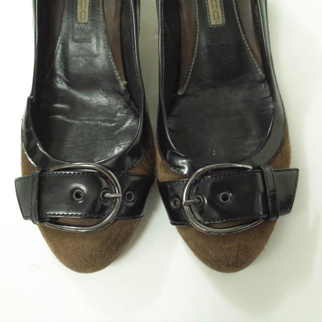 PELLICO ペリーコ イタリア製 スエードストラップヒールパンプス 36.5(23.5cm) ブラウン/ブラック シューズ g7470 |  | 04