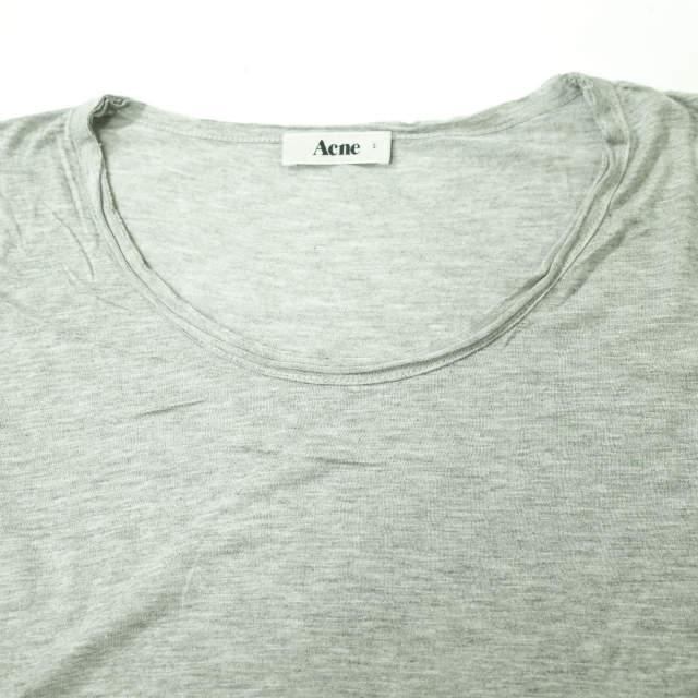 ACNE アクネ トルコ製 BUTTERFLY TEN テンセルUネックカットソー S グレー 半袖 Tシャツ トップス g7473 |  | 03