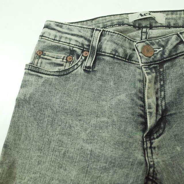 ACNE アクネ トルコ製 KEX BLACK SNOW ケミカルウォッシュスキニーデニムパンツ 27 グレー ジーンズ ジップフライ ボトムス g7481 |  | 04