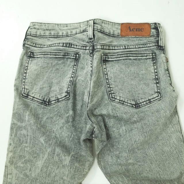 ACNE アクネ トルコ製 KEX BLACK SNOW ケミカルウォッシュスキニーデニムパンツ 27 グレー ジーンズ ジップフライ ボトムス g7481 |  | 05