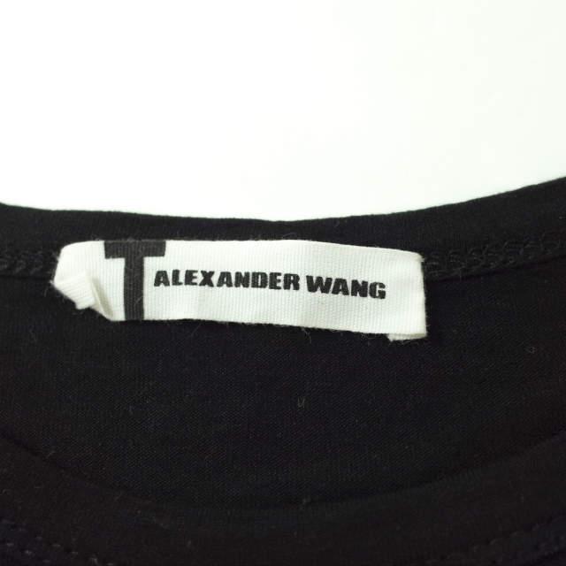 T by ALEXANDER WANG ティーバイアレキサンダーワン レーヨンクルーネックポケットカットソー S ブラック 長袖 Tシャツ トップス g7497 |  | 02