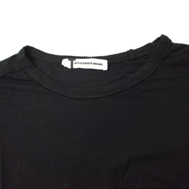 T by ALEXANDER WANG ティーバイアレキサンダーワン レーヨンクルーネックポケットカットソー S ブラック 長袖 Tシャツ トップス g7497 |  | 03