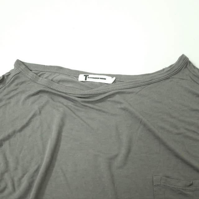 T by ALEXANDER WANG ティーバイアレキサンダーワン レーヨンボートネックポケットカットソー XS グレー 半袖 Tシャツ トップス g7499 |  | 03