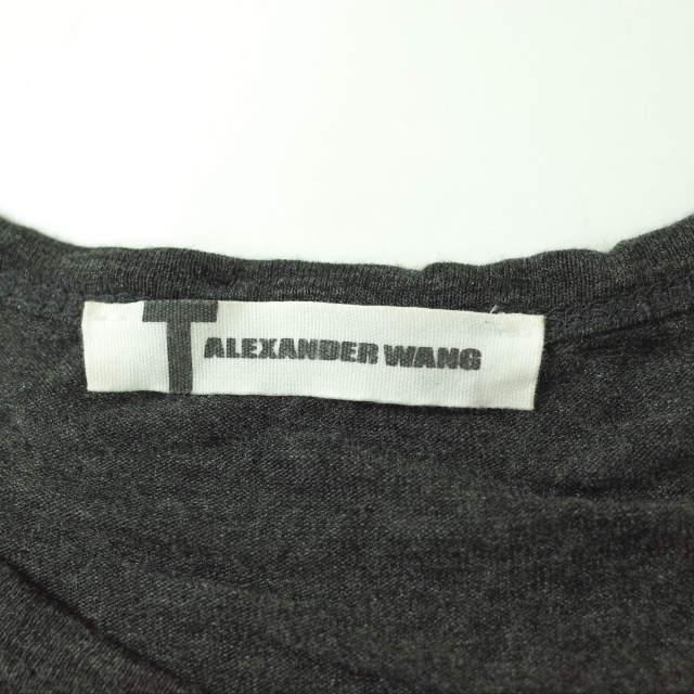 T by ALEXANDER WANG ティーバイアレキサンダーワン アメリカ製 レーヨンクルーネックポケットカットソー XS ダークグレー Tシャツ g7500 |  | 02
