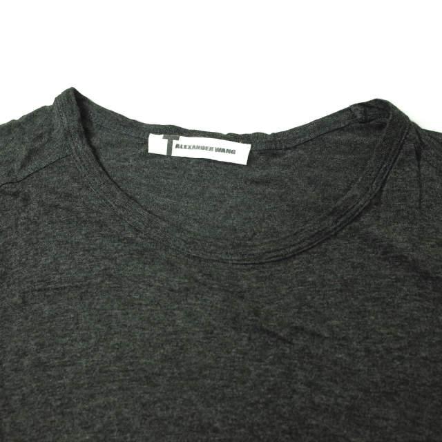 T by ALEXANDER WANG ティーバイアレキサンダーワン アメリカ製 レーヨンクルーネックポケットカットソー XS ダークグレー Tシャツ g7500 |  | 03