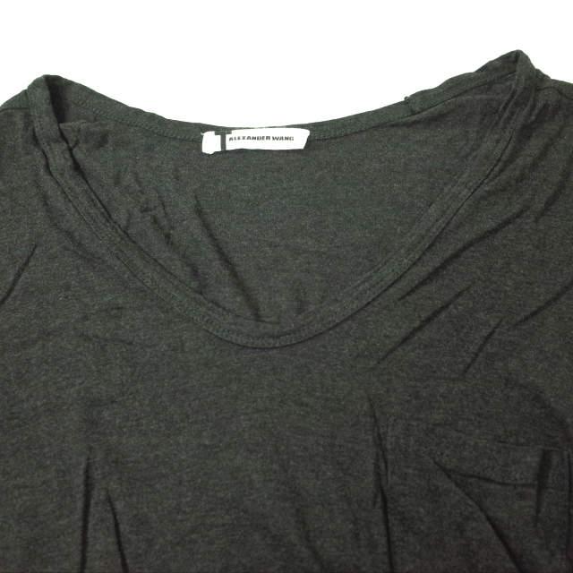 T by ALEXANDER WANG ティーバイアレキサンダーワン レーヨンVネックポケットカットソー S ダークグレー 半袖 Tシャツ トップス g7501 |  | 03