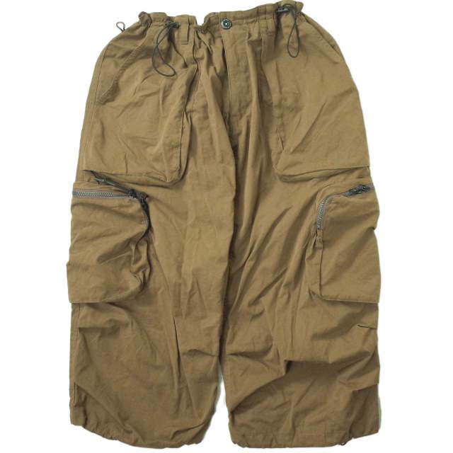 BAL バル RIPSTOP ZIP HEM CREW 3/4 CARGO PANT クロップドカーゴパンツ BAL-1961 XL CHOCOLATE ブラウン イージー ボトムス g7564 | 