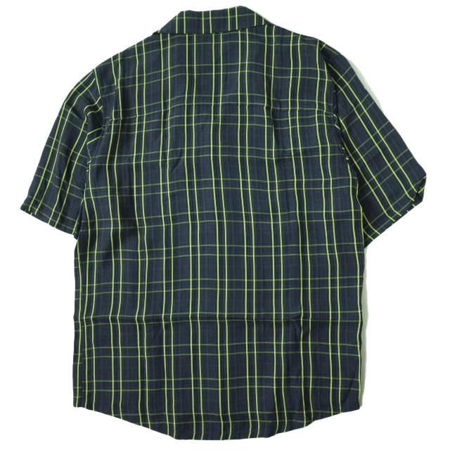 新品 LIBERUM リベルム 20SS HYBLID OP SHIRT チェック＆レオパード ハイブリッドオープンカラーシャツ 2020SS-SH07 2 NAVY 開襟 g7682 |  | 01