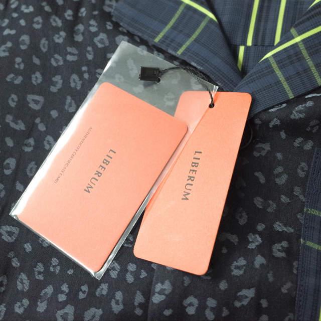 新品 LIBERUM リベルム 20SS HYBLID OP SHIRT チェック＆レオパード ハイブリッドオープンカラーシャツ 2020SS-SH07 2 NAVY 開襟 g7682 |  | 02
