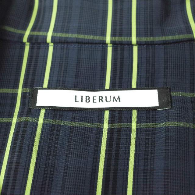 新品 LIBERUM リベルム 20SS HYBLID OP SHIRT チェック＆レオパード ハイブリッドオープンカラーシャツ 2020SS-SH07 2 NAVY 開襟 g7682 |  | 06