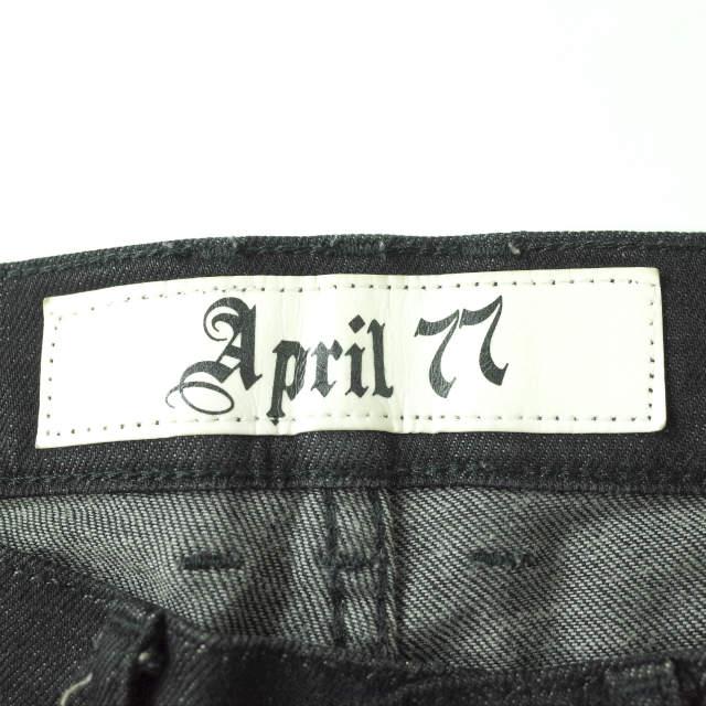 April77 エイプリルセブンティセブン JOEY COLORDRIVE BLACK スキニーデニムパンツ 29 ブラック ジーンズ ジップフライ ボトムス g7747 |  | 02