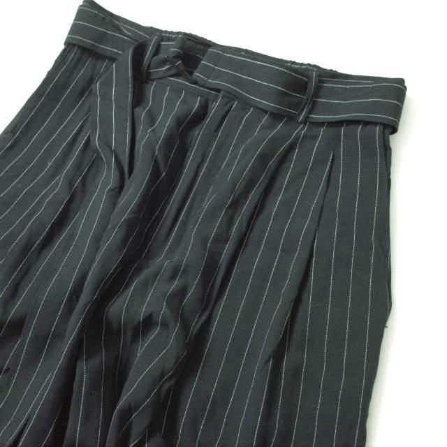 ADAM ET ROPE アダムエロペ 22AW イージーレーヨン2タックパンツ GAS22030 Free ブラック ストライプ ワイド ボトムス g7927 |  | 03