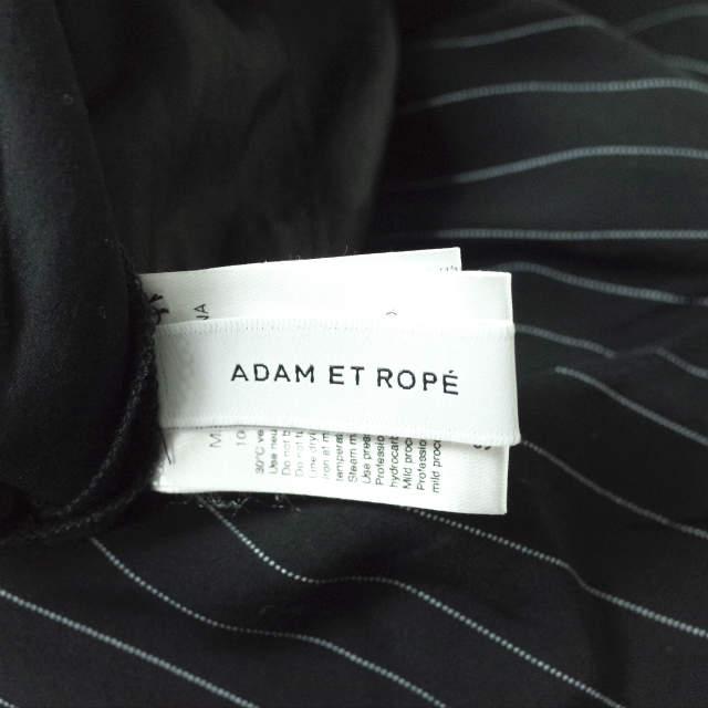 ADAM ET ROPE アダムエロペ 22AW イージーレーヨン2タックパンツ GAS22030 Free ブラック ストライプ ワイド ボトムス g7927 |  | 06
