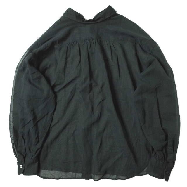 HYKE ハイク 19SS 日本製 COTTON VOILE SHIRT コットンボイルシャツ 191-15090 008 1 ブラック シアー シースルー 2WAY トップス g7958 |  | 01