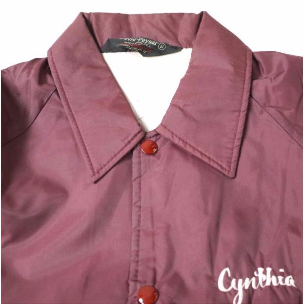 DAVID PEYSER アメリカ製 80s Cynthia NYLON COACH JACKET ナイロンコーチジャケット S ボルドー MADE IN USA 企業物 ヴィンテージ |  | 02