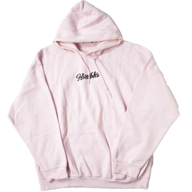 HORRIBLE'S ホリブルズ Logo Embroidery HOODED SWEAT SHIRT ロゴ刺繍 スウェットプルオーバーパーカー XL ピンク トップス g8030 | 