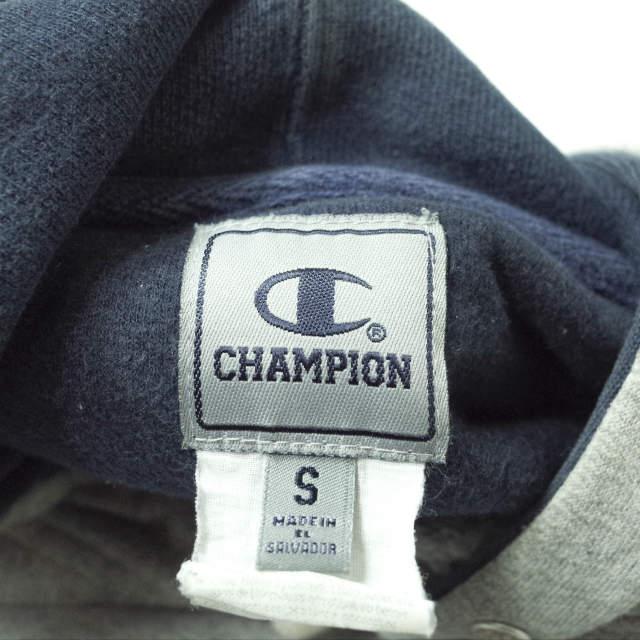 Champion チャンピオン 紺タグ Vガゼット スウェットプルオーバーパーカー S グレー トップス g8057 |  | 02