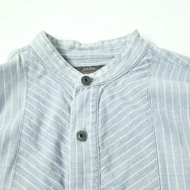 RRL ダブルアールエル バンドカラーストライプシャツワンピース 2 ブルー Double RL イカムネ ドレス プルオーバー トップス g8079 |  | 03