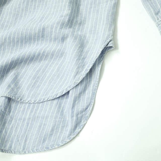 RRL ダブルアールエル バンドカラーストライプシャツワンピース 2 ブルー Double RL イカムネ ドレス プルオーバー トップス g8079 |  | 06
