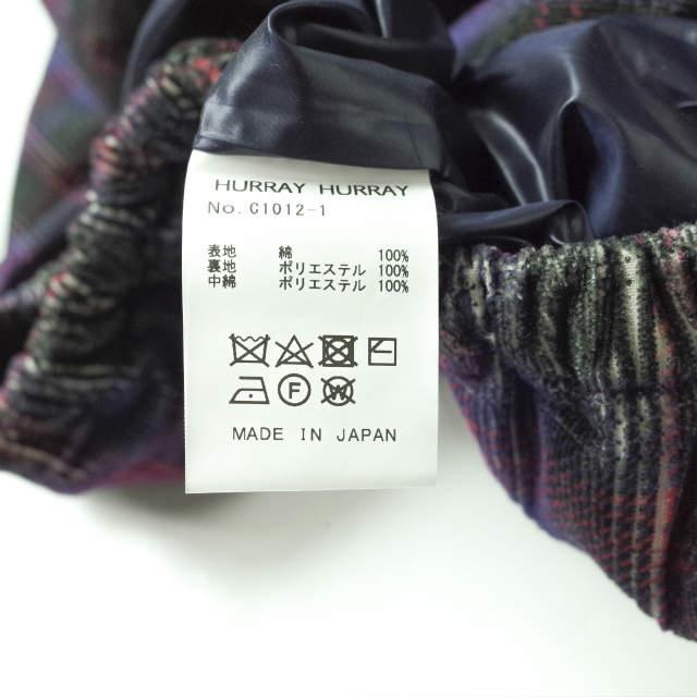 HURRAY HURRAY フレイフレイ フレーフレー CORDUROY PLAID PADDING JACKET コーデュロイチェック中綿ジャケット C1012 1 NAVY/RED g8107 |  | 07