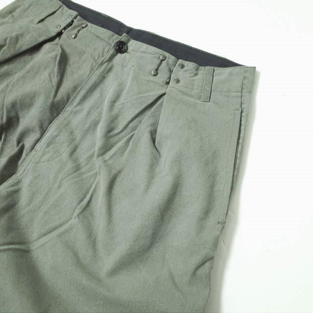 ink インク 日本製 German Military Adjustment Tuck Pants - FUNK ドイツ軍 アジャスタータックパンツ L KHAKI リメイク 再構築 g8130 |  | 04