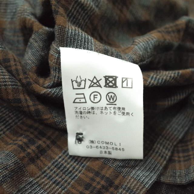 COMOLI コモリ 19SS 日本製 レーヨン オープンカラーシャツ P01 COMOLI コモリ 19SS 日本製 レーヨン オープンカラーシャツ P01