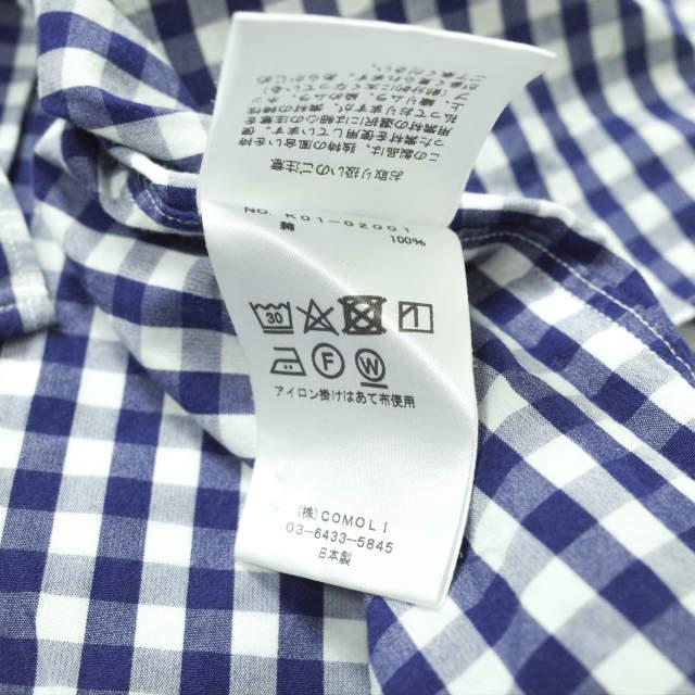 COMOLI コモリ 日本製 ギンガムチェック コモリシャツ K01-02001 COMOLI コモリ 日本製 ギンガムチェック コモリシャツ K01-02001