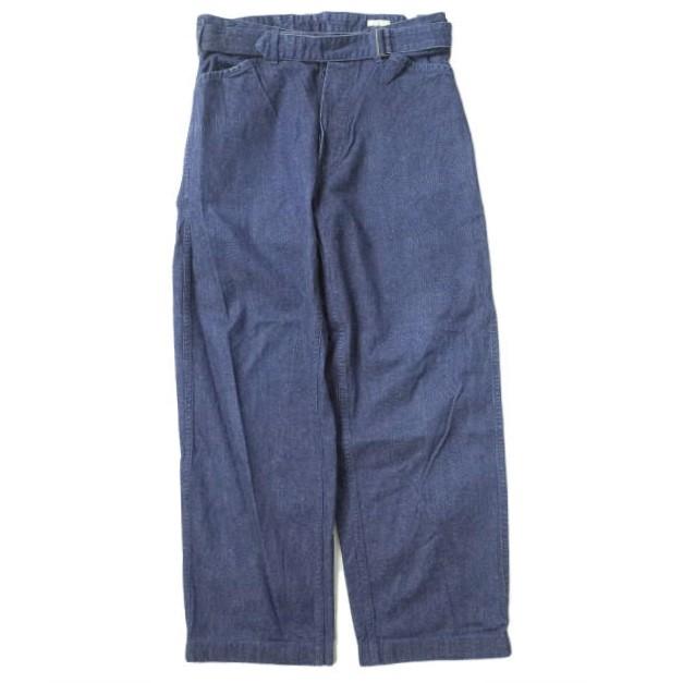 COMOLI コモリ 日本製 BELTED DENIM PANTS ベルテッドデニムパンツ I01-03004 3 Indigo ワイド