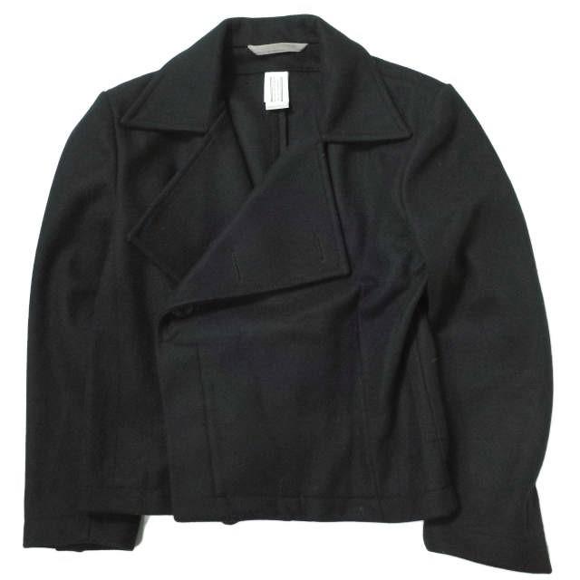 FRANK LEDER フランクリーダー ドイツ製 メルトンショートPコート 0322017 S ブラック ピーコート ジャーマンレザー アウター g8202 | 