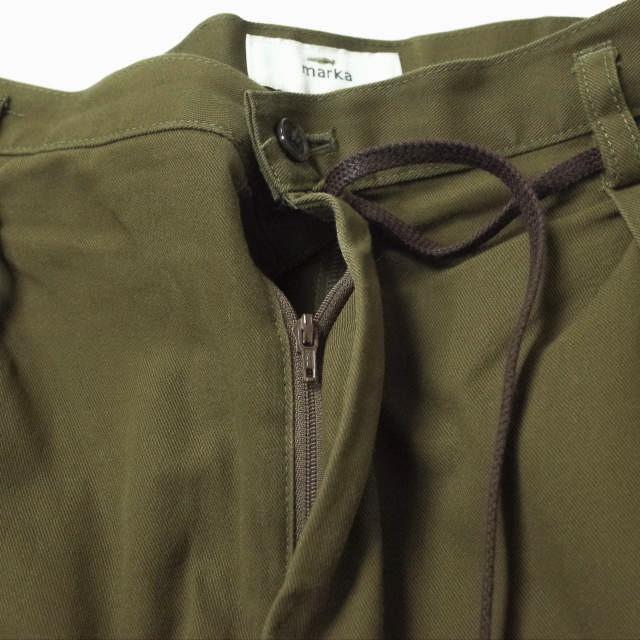 marka マーカ 日本製 TUCK WIDE PANTS - COTTON TWILL タック marka マーカ 日本製 TUCK WIDE PANTS - COTTON TWILL タック