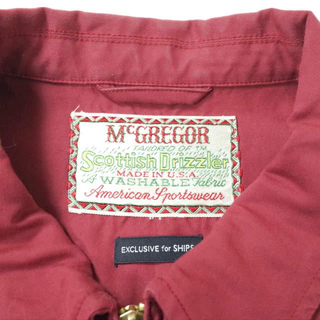 McGREGOR x SHIPS マックレガー シップス 別注 Scottish Drizzler Jacket ドリズラージャケット  113119001 L RED スイングトップ g8317