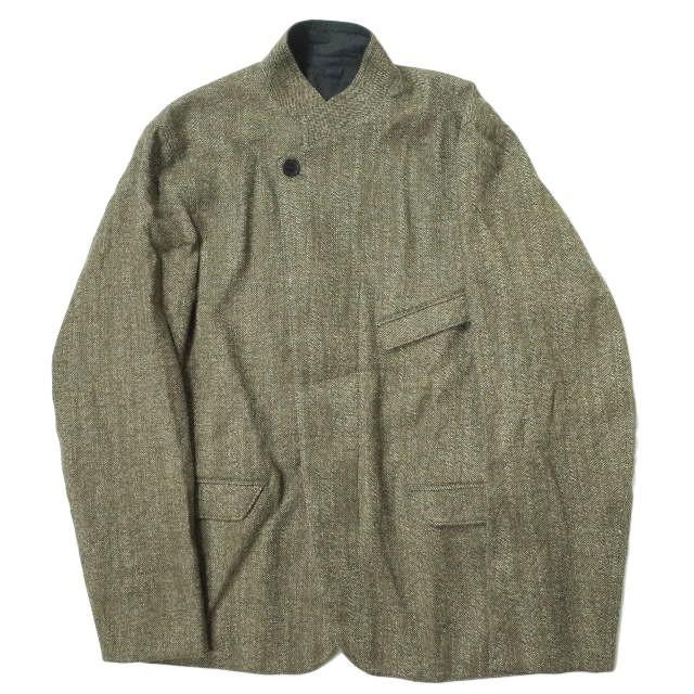 CHRISTOPHE LEMAIRE クリストフルメール ホームスパン ウールスタンドカラージャケット 55241-02020 1 ブラウン アウター g8520 | 