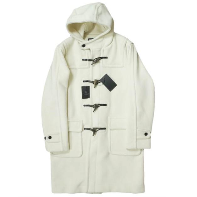 新品 INVERTERE インバーティア NEWTON ABBOT DUFFLE COAT ヘリンボーンウール ダッフルコート 40 WHITE JOSHUA ELLIS ロング g8522 | 