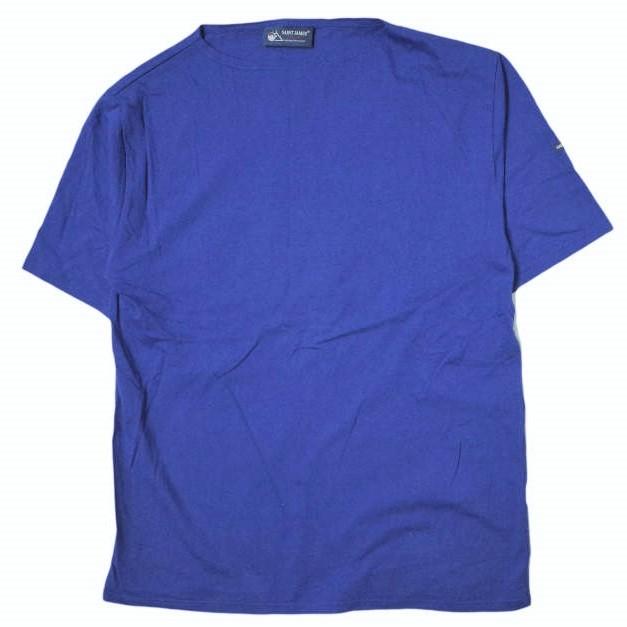 SAINT JAMES セントジェームス フランス製 PIRIAC - SOLID ピリアック ソリッドボートネックTシャツ 6PON(L) ブルー 半袖 トップス g8557 | 