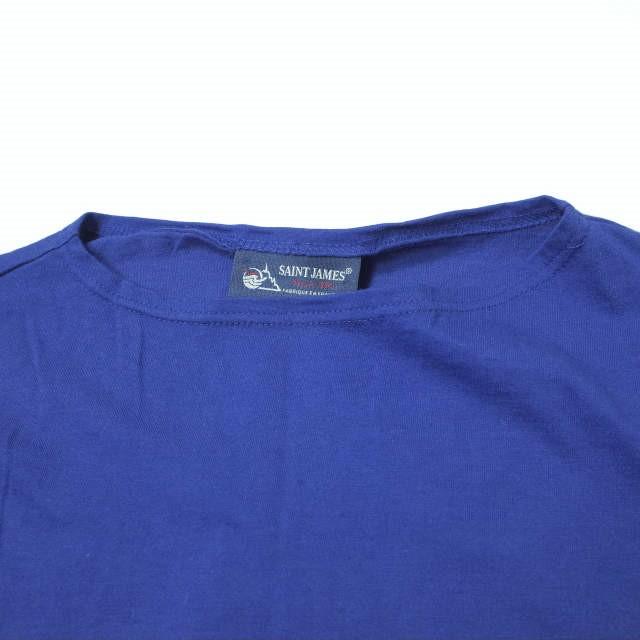 SAINT JAMES セントジェームス フランス製 PIRIAC - SOLID ピリアック ソリッドボートネックTシャツ 6PON(L) ブルー 半袖 トップス g8557 |  | 03