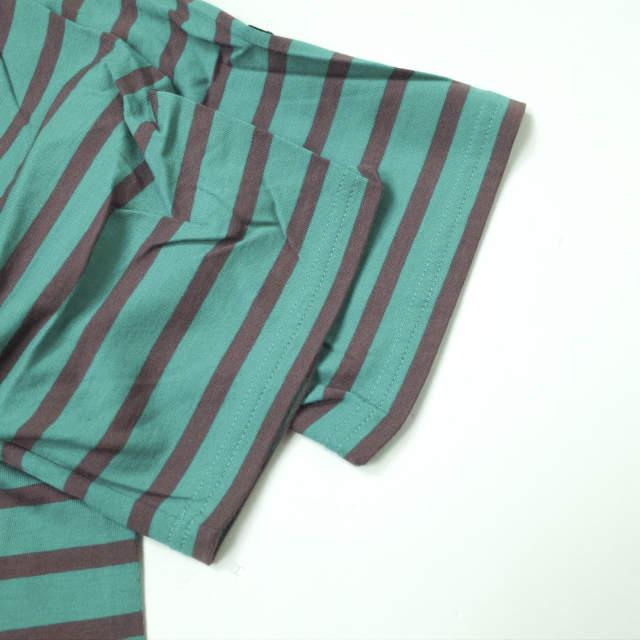 SAINT JAMES セントジェームス フランス製 PIRIAC - BORDER ピリアック ボーダーボートネックTシャツ 6PON(L) グリーン/ブラウン g8561 |  | 04