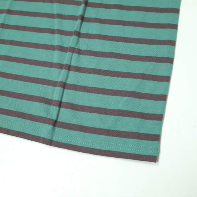 SAINT JAMES セントジェームス フランス製 PIRIAC - BORDER ピリアック ボーダーボートネックTシャツ 6PON(L) グリーン/ブラウン g8561 |  | 05