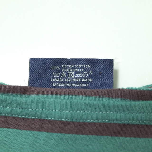 SAINT JAMES セントジェームス フランス製 PIRIAC - BORDER ピリアック ボーダーボートネックTシャツ 6PON(L) グリーン/ブラウン g8561 |  | 06