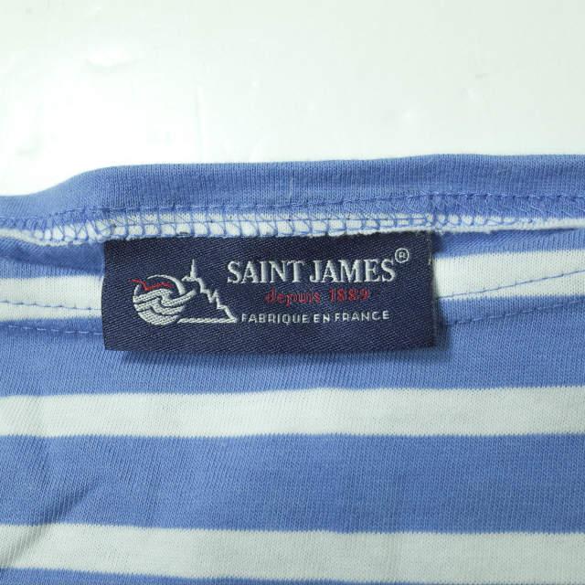 SAINT JAMES セントジェームス フランス製 PIRIAC - BORDER ピリアック ボーダーボートネックTシャツ 6PON(L) ライトブルー/ホワイト g8562 |  | 02