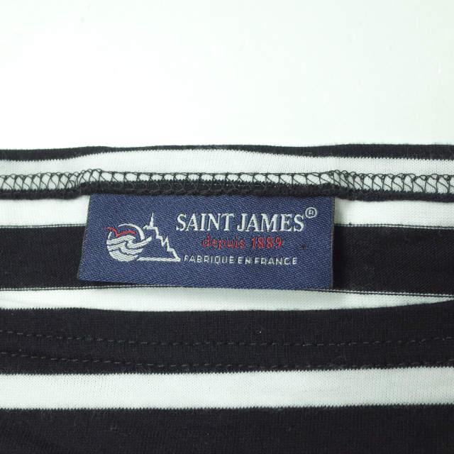 SAINT JAMES セントジェームス フランス製 PIRIAC - BORDER ピリアック ボーダーボートネックTシャツ 6PON(L) ブラック/ホワイト g8563 |  | 02