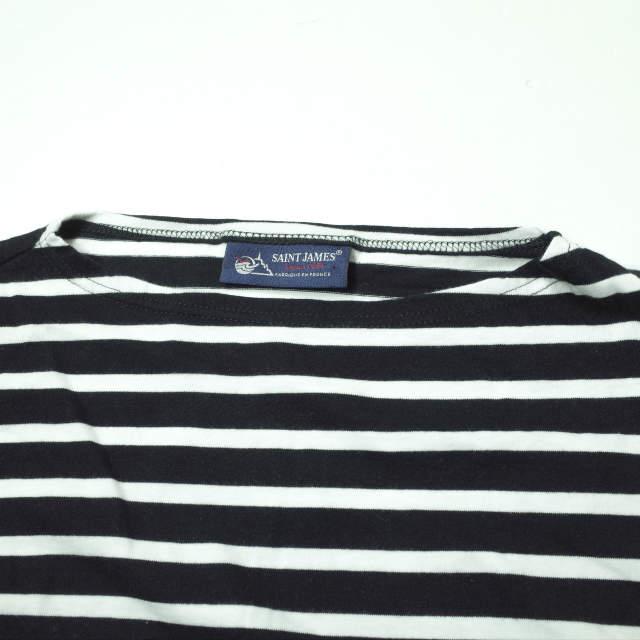 SAINT JAMES セントジェームス フランス製 PIRIAC - BORDER ピリアック ボーダーボートネックTシャツ 6PON(L) ブラック/ホワイト g8563 |  | 03