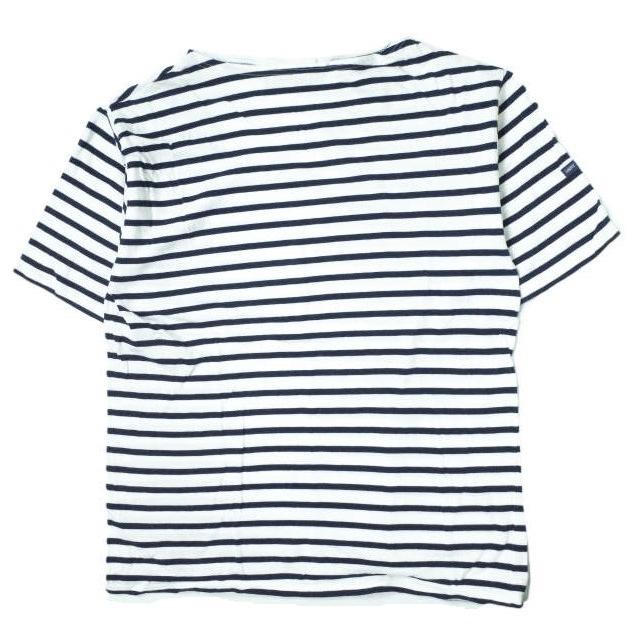 SAINT JAMES セントジェームス フランス製 PIRIAC - BORDER ピリアック ボーダーボートネックTシャツ 6PON(L) ネイビー/ホワイト g8564 | 